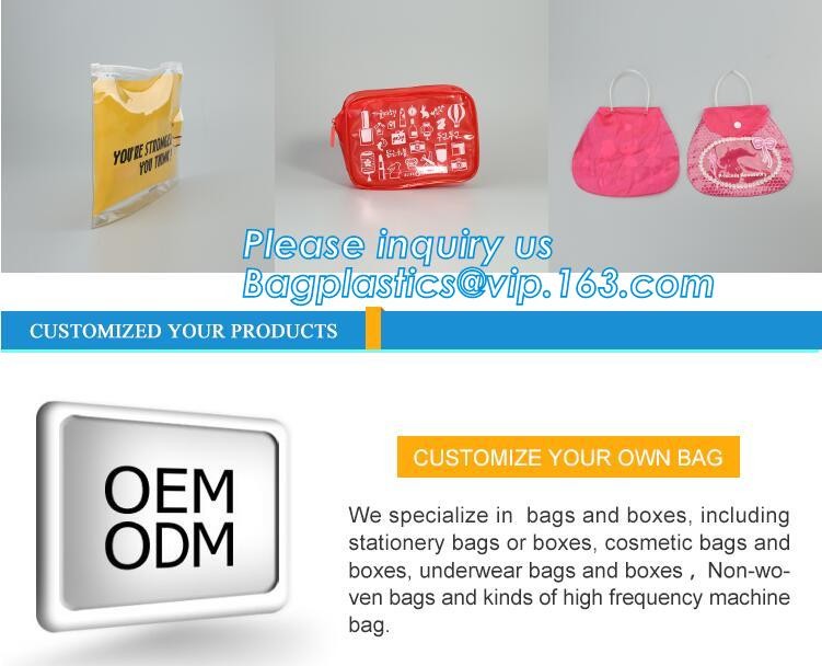 k Zipper Slider Bags Heavy Duty, MultiFunctional clear zipper slider pvc bikini packing swimming bag, frosted swim
