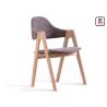 Buy cheap Classical Strong Solid Wood Restaurant Chairs With Leather Fabric Seats from wholesalers