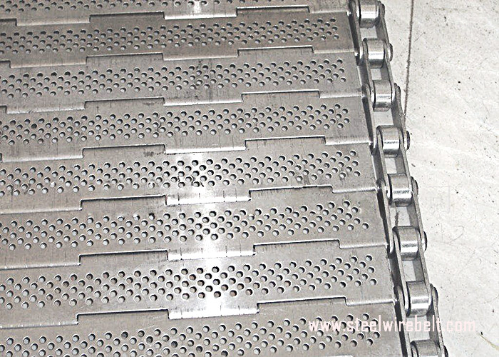 Precise Plate Chain Link Conveyor Belt Durable Knuckled Selvedge Metal Chain Plate
