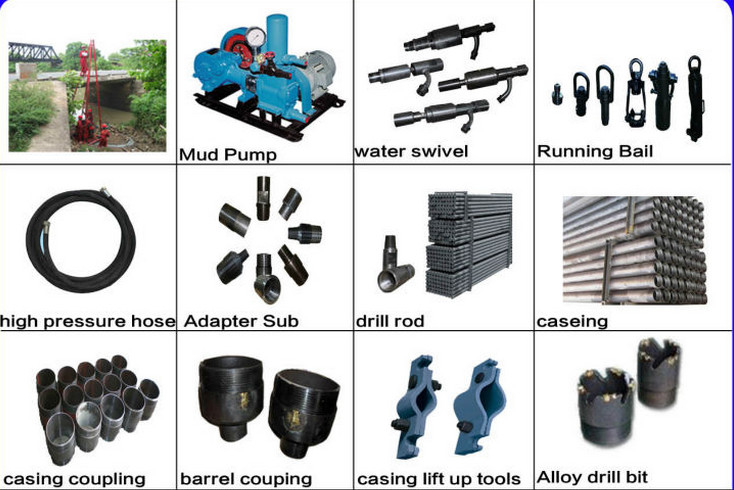 Sampling Collection Coring Crawler Mounted Drill Rig 120 mm Hole Diameter 150-220 Meters Depth
