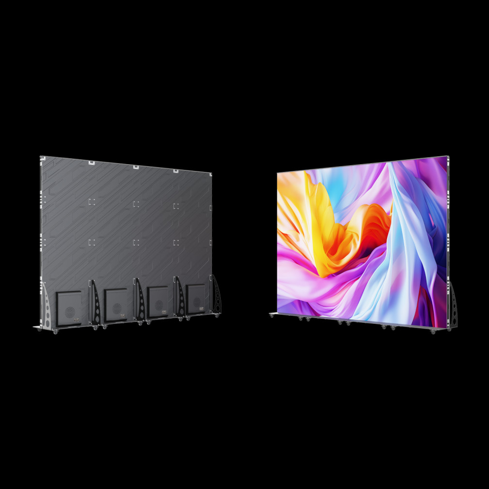 GOB P1.5 P1.8 P2 Indoor Led Poster Screen for Banner , Portable Led Video Wall With Wheels for Trade Show Store