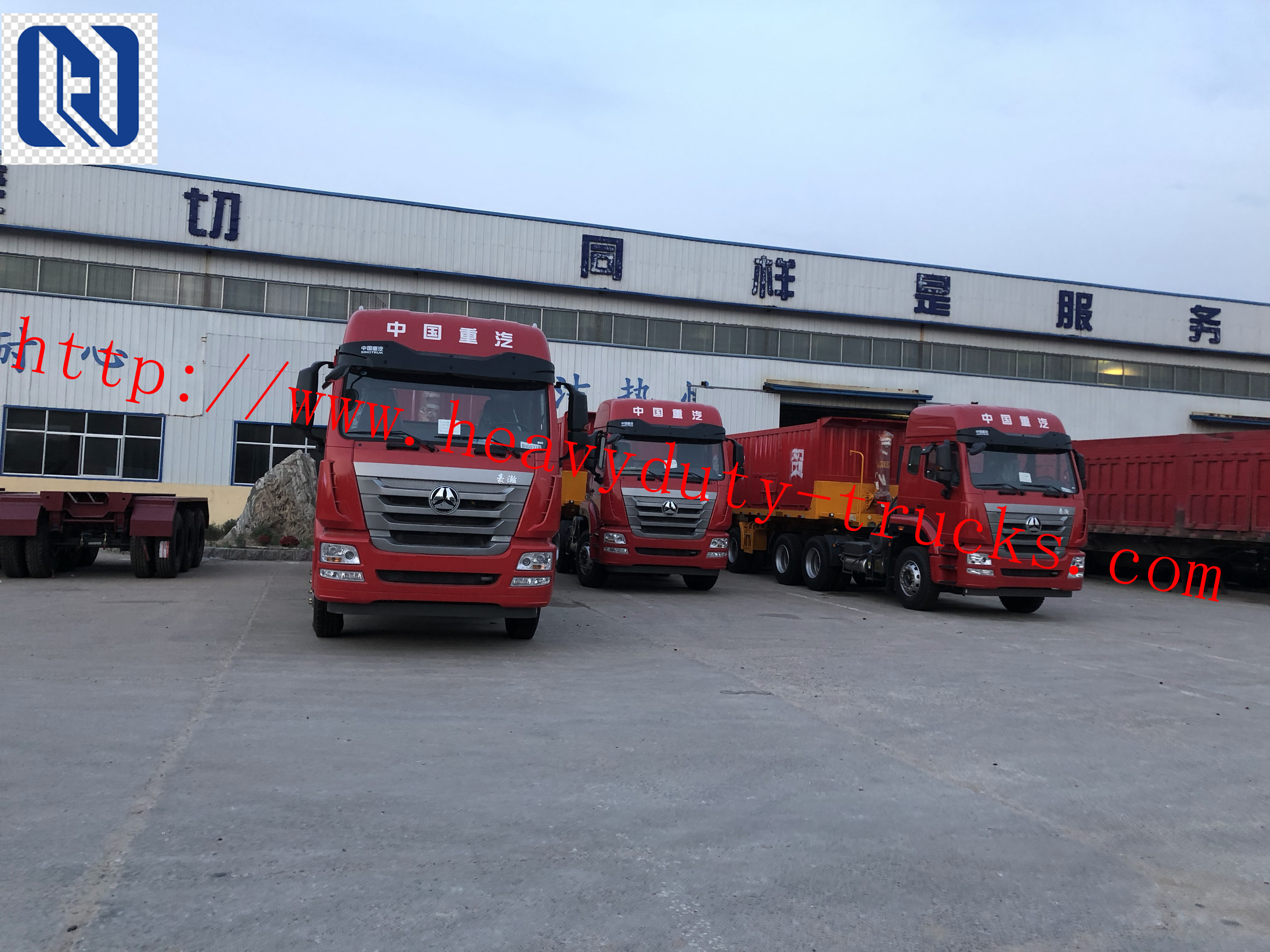 336hp Red Left Hand Drive Dump Truck 6x4 Sinotruk Howo7 Brand URO II Emission