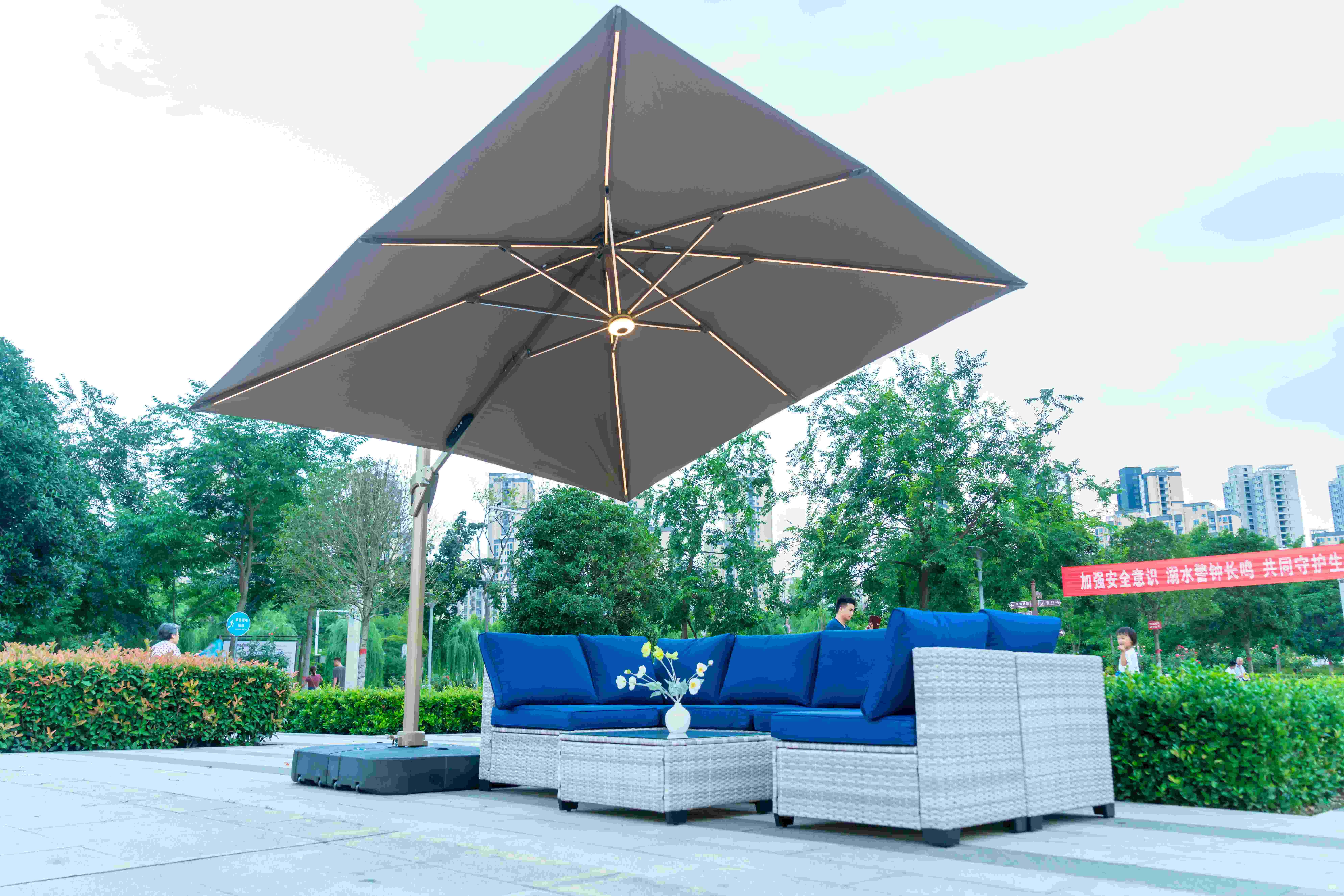 Outdoor furniture rattan living room sofa woven balcony combination rattan chair booth leisure bar home