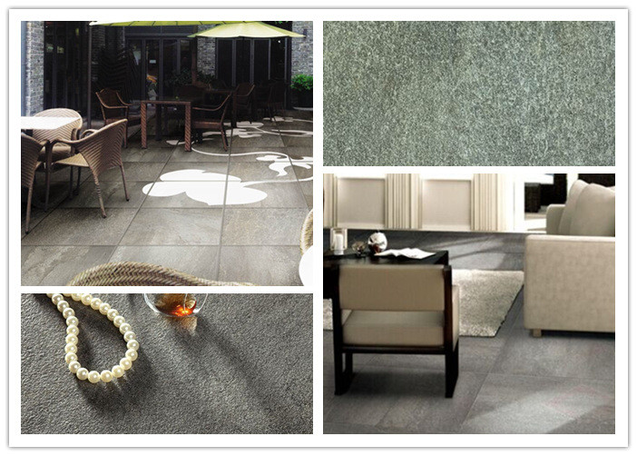 High Hardness Grey Porcelain Tiles 600x600 Slab Stone Effect Long Life Span