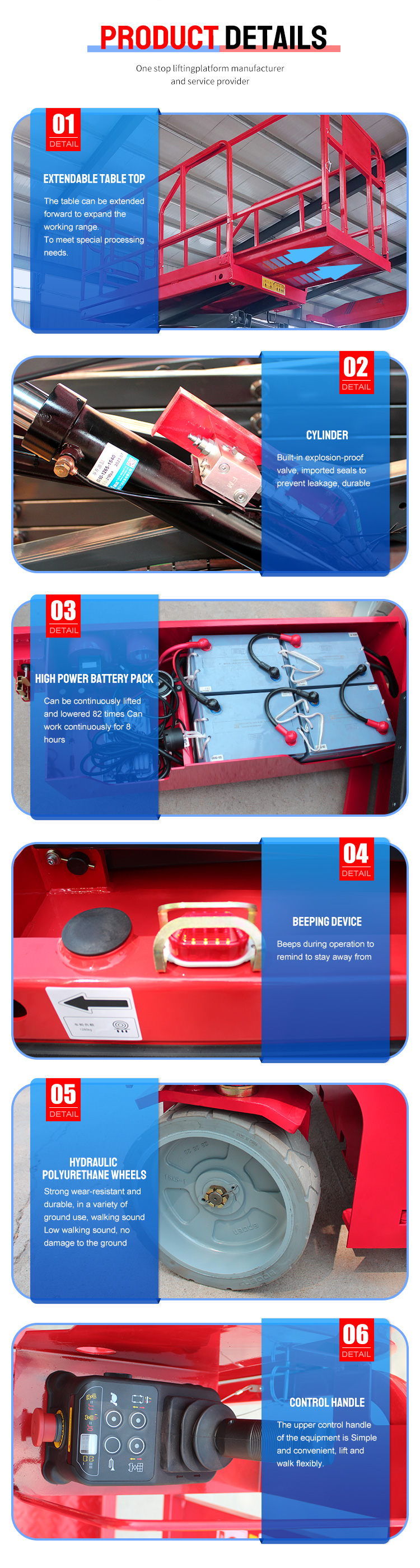 Lift Platform 4 6 8 10 12 14 16 m Portable Mobile Scissors Drive Hydraulic Platform