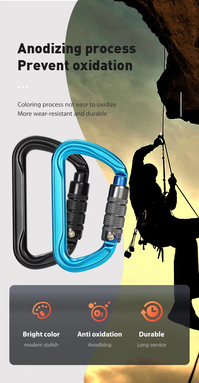 OEM Accepting 30KN Heavy Duty Carabiner Snap Hook for Mountain Climbing in Heavy Industry
