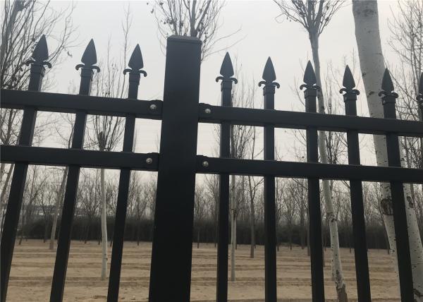 Coated Steel Garden and Park Fence 1200mm x 2400mm stain RAL 6005 color upright