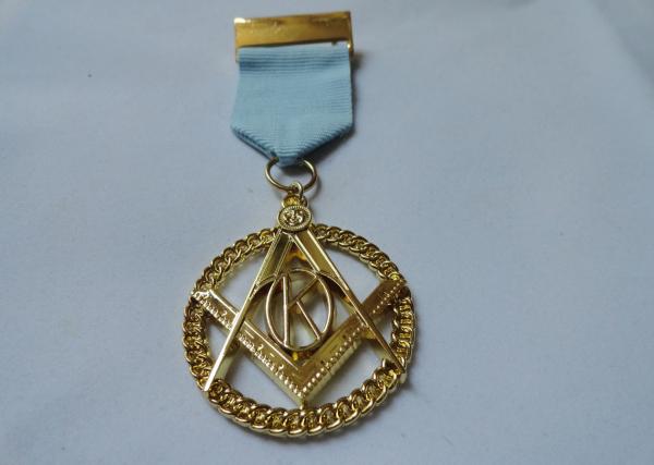 Short Ribbon Iron / Brass / Zinc Alloy Die Casting Die Cast Medals with High 3D