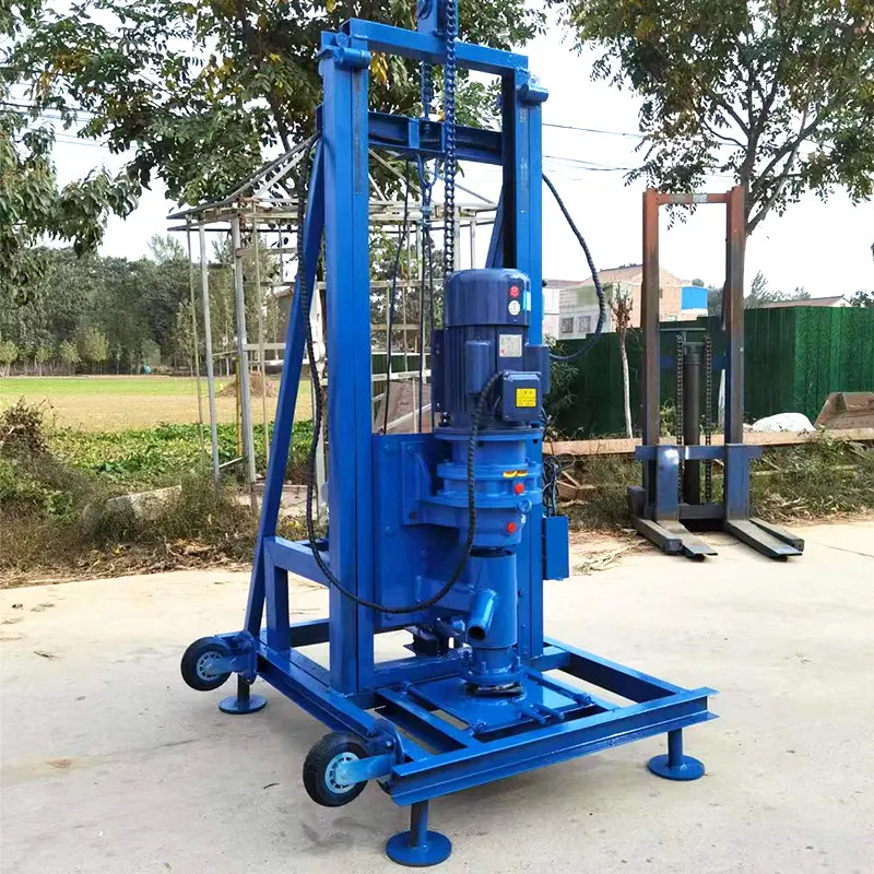 Household Small Water Well Drilling Rig Gasoline 80m Multifunctional Agricultural Tool