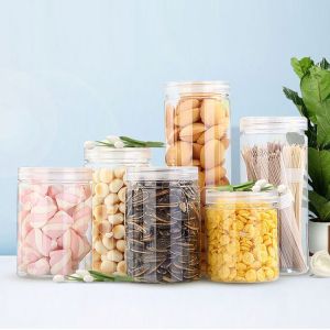 China Good Selling Plastic Jar with Screw Lid Pet Jar Bottle with Different Lid Plastic Jars for Cosmetics with Discount on sale