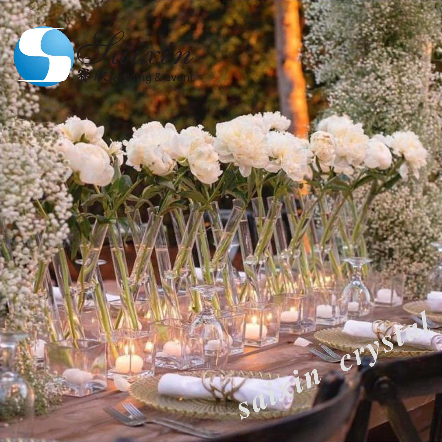 Tall Gold Vases For Wedding Centerpieces Decor 98CM
