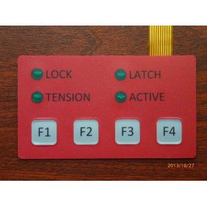  Custom Made Red Plastic Membrane Switch Overlay PET Membrane Switch Manufactures