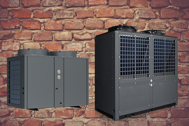 R410a Electric Commercial Heat Pump Pool Heater 120KW High Pressure Protection