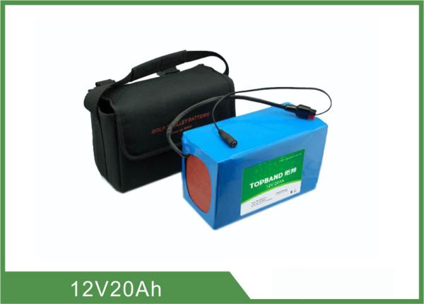 12V 20Ah Light weight Solar Light Batteries , Lithium Battery Pack 2 Years