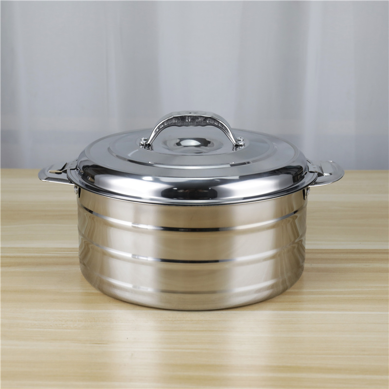 Stainless Steel Double Wall Stock Pot 410 Lunch Box Food Container Storage with Lid