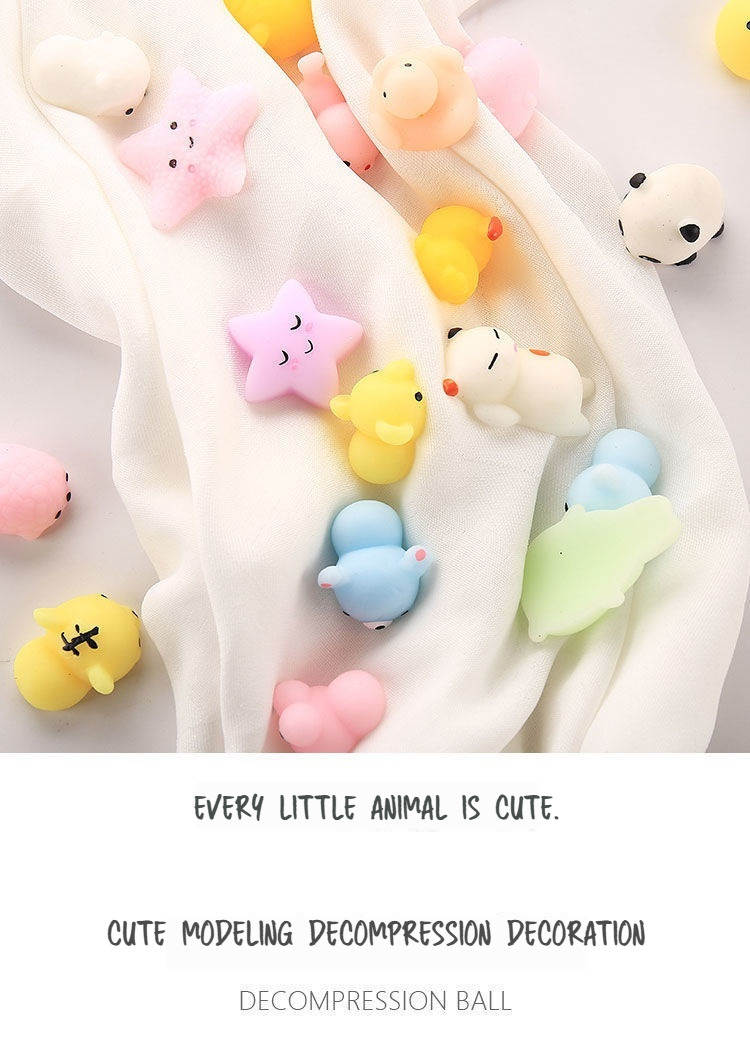 Mini Toy Super Cute 'Little Dumpling' Squishy Novelty Decompression Ball for Boys Fun Hand Squeezing Small Animal Toy