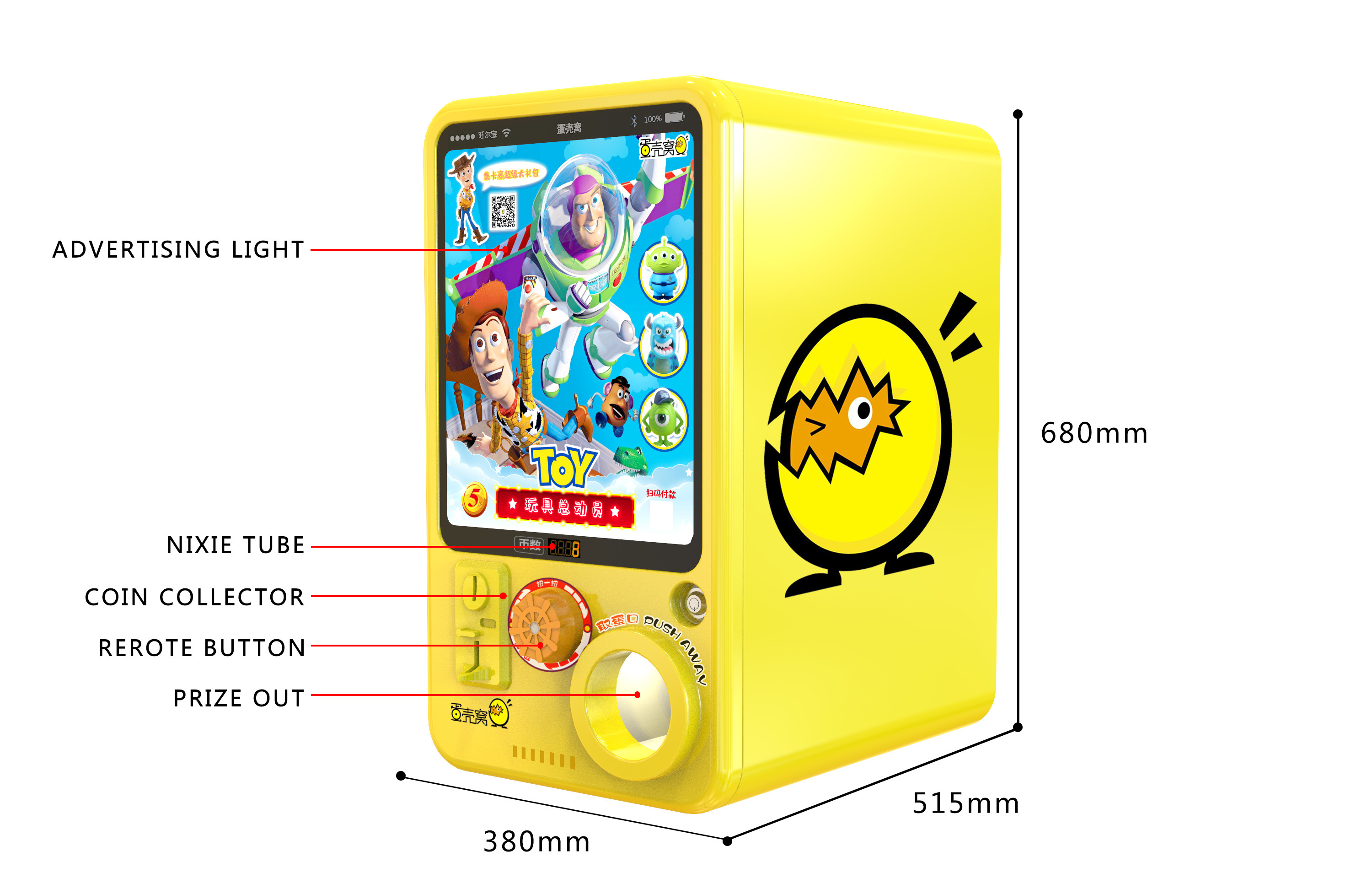 Capsule Toys Vending Machine Coin Operated Toy Capsule Machine Gashapon Machine for Kids