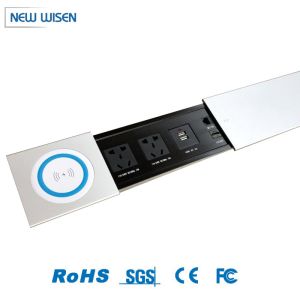 10A Desktop Power Sliding Socket Multimedia Electrical Outlet Box