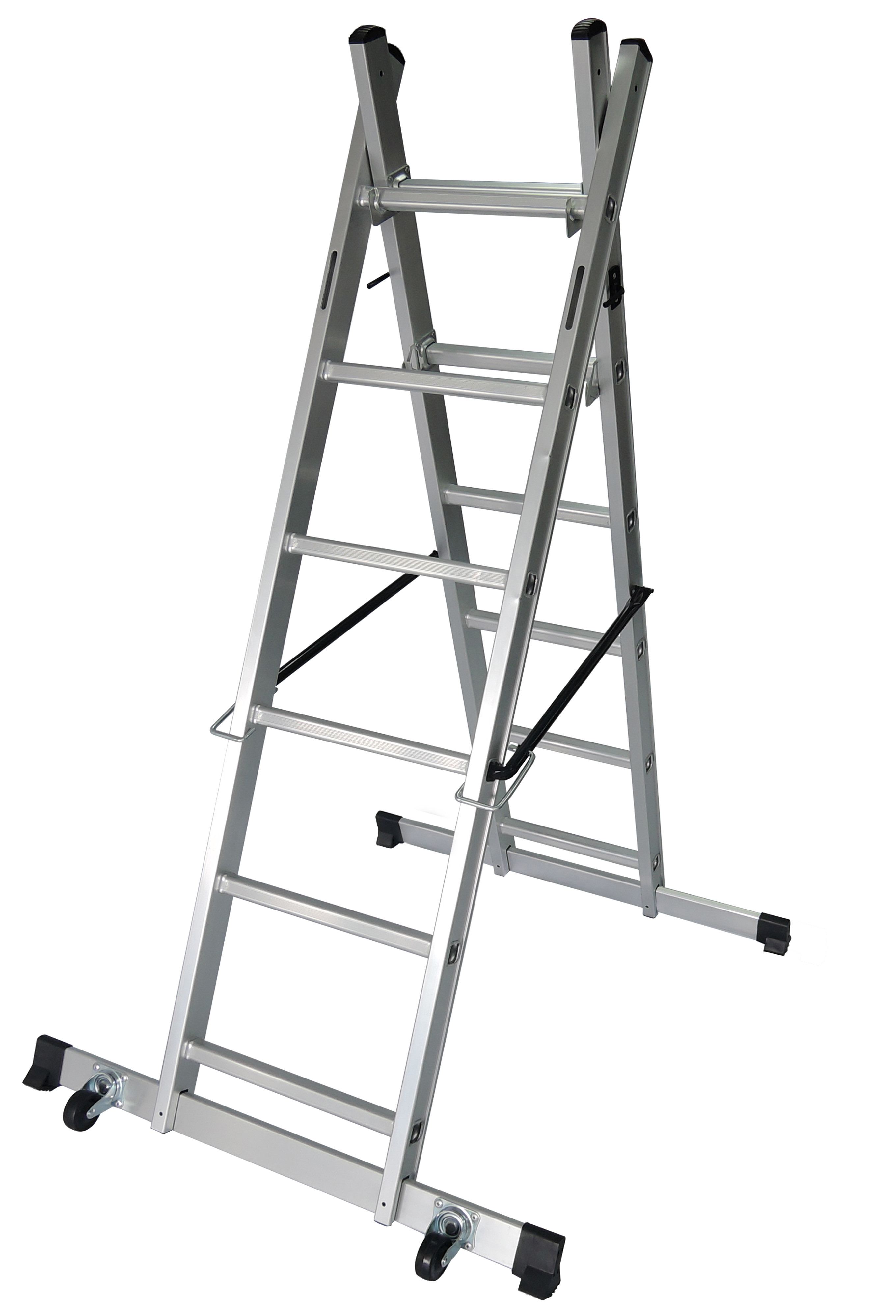 2x6 Aluminium Scaffolding Ladder A Form With 1470x405mm Platform