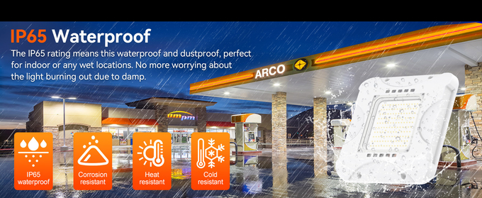 20W-100W LED Garage Canopy Lights / Aluminum LED Gas Station Light