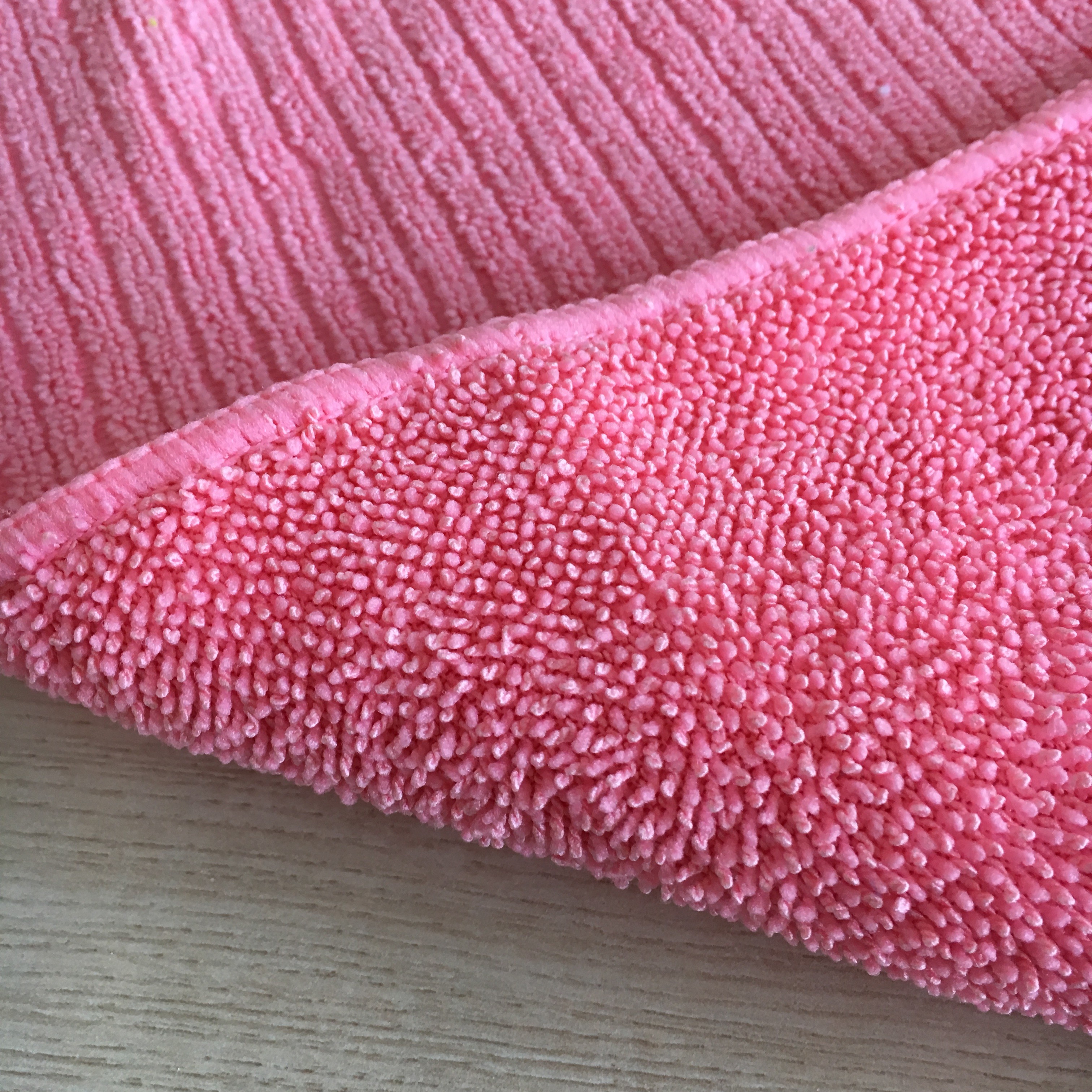 Pink double side 100%polyester absorbing water towels in Kitchen made in China