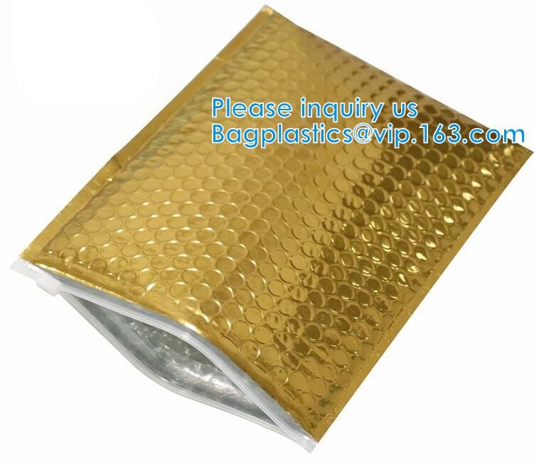 Bubble Bags Zip Padded Pouch For Beauty Skin Care Slider Zipper Lock Bag Colored Customized PVC Slider Zipper Bubble Bag