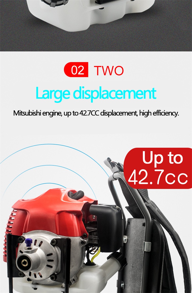 Portable 43CC TU43 Multifunction Petrol Brush Cutter Cordless 1.45kw