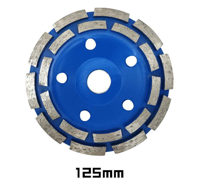 Blue 5 Inch Double Row Grinding Diamond Cup Wheel Sintered