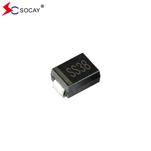 Socay 3A Surge Current SS38B Schottky Barrier Rectifiers DO-214AA(SMB) Package