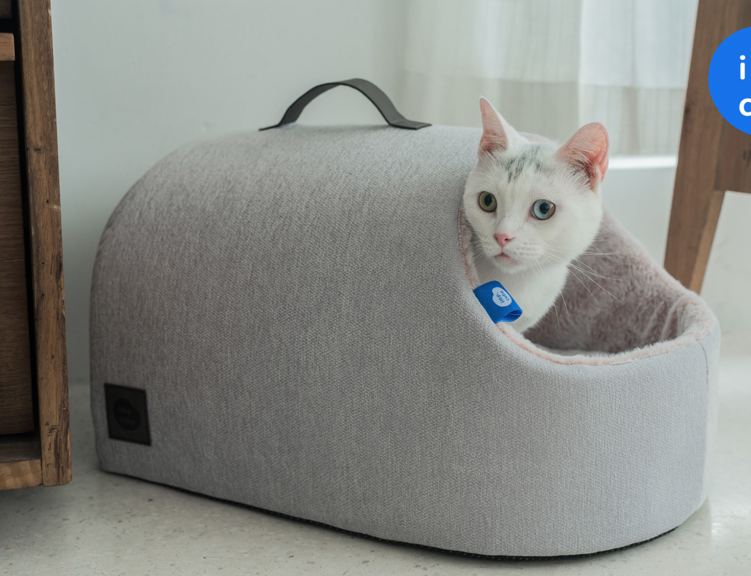 Memory Foam Medium Size Washable Dog Bed Pet Cages Cloth Cave House 65CM