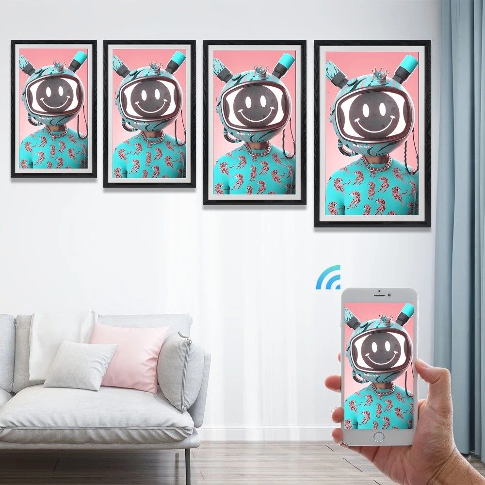 2K FHD Display Digital Painting Photo Frame For Home Wall Mount