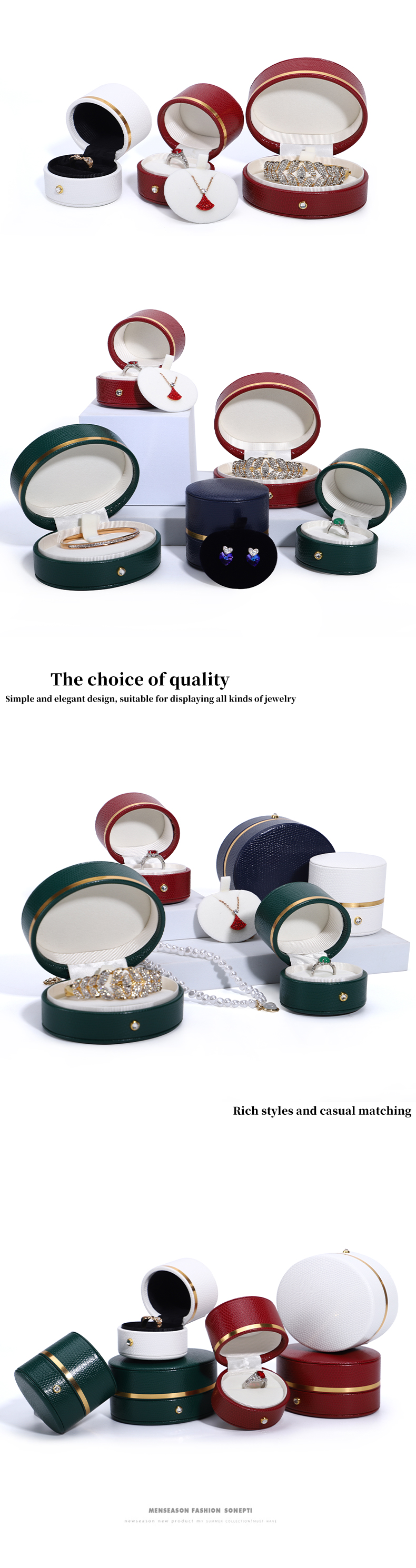 Customizable Green PU Leather Travel Jewelry Organizer Ideal for Travel by Hanhong