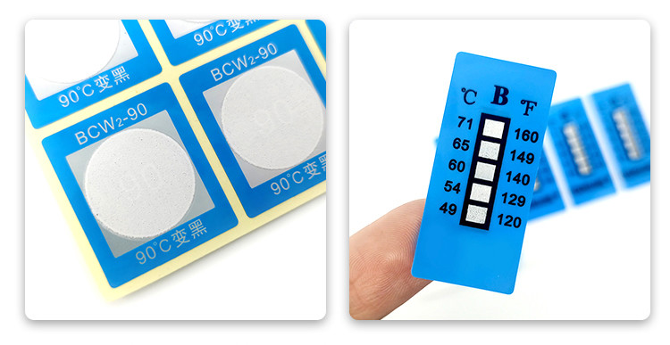 Irreversible 71-82 ℃ 160-180℉ 3 Level High Temperature Sensitive Labels