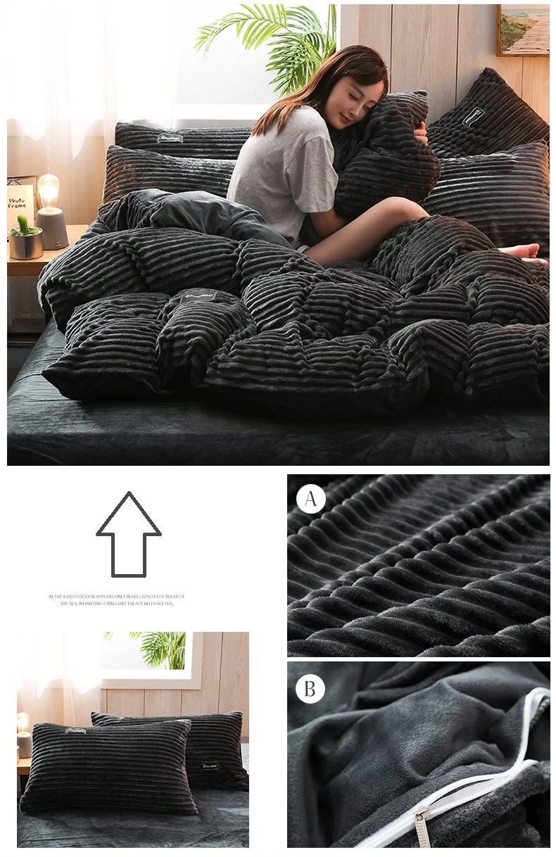 Customized Queen King Size Bed Sheet Quilt Cover Bedding Set in 4 Grade Color Fastness