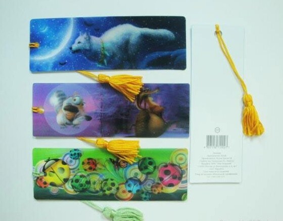 PLASTIC LENTICULAR flip lenticular bookmark printing animation 3d lenticular bookmarks wholesale