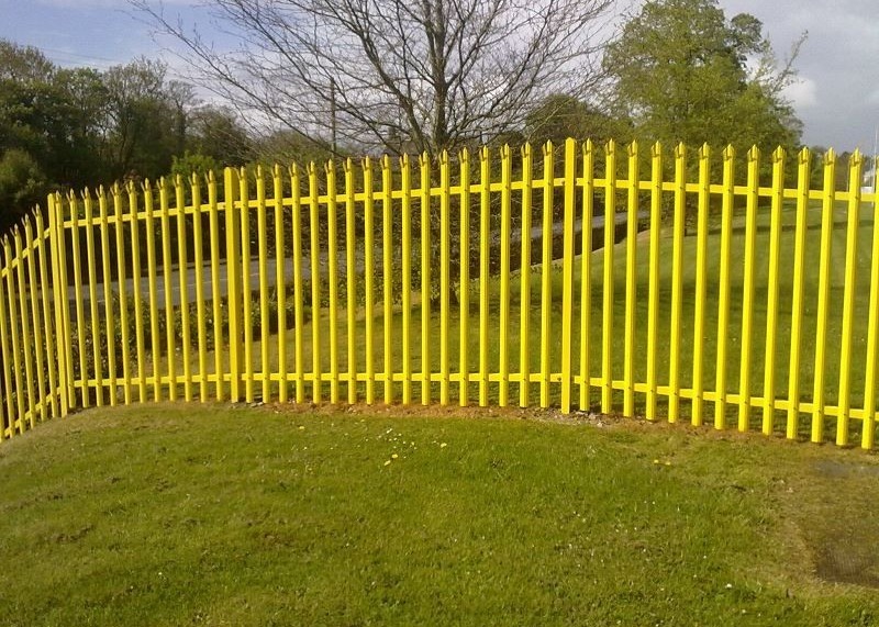 3m Steel Palisade Fencing , 12m Length Palisade Sliding Gate