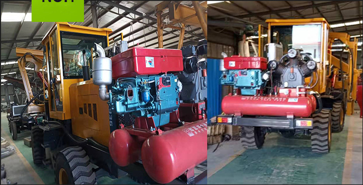 Hydraulic Hammer Pile Driver Machine For Highway Guardrail Installation