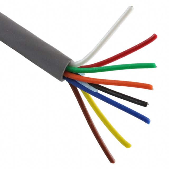 Alpha Wire CABLE 8COND 22AWG SLATE 100'