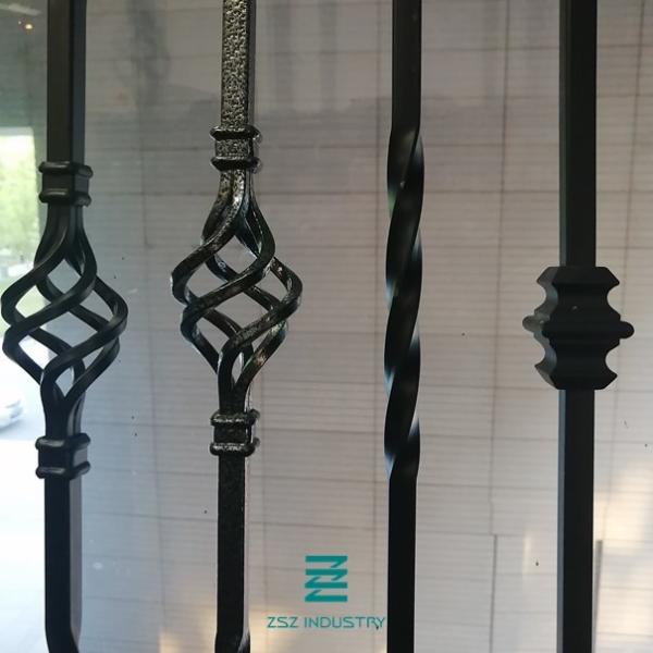 Stair railing iron balusters single basket iron hollow tube square Metal Fence