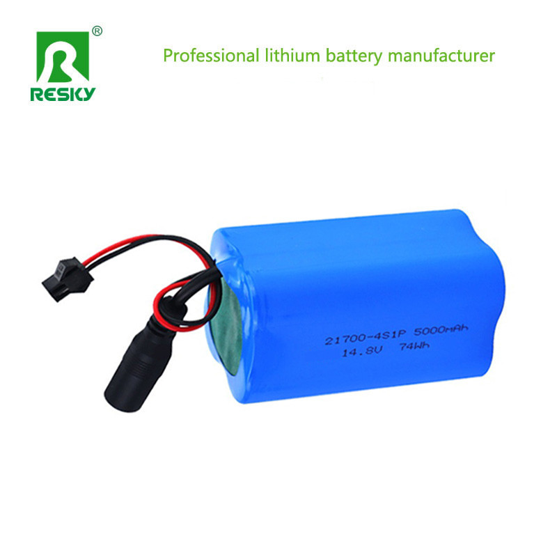 21700 5000mAh Battery Cells 14.8v 74wh Li-Ion Battery Pack for Solar Street Light at 300g
