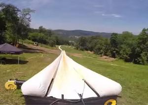  Outdoor Inflatable Long Water Slide For Adult / 1000 FT Blow Up Slip N Slide Manufactures