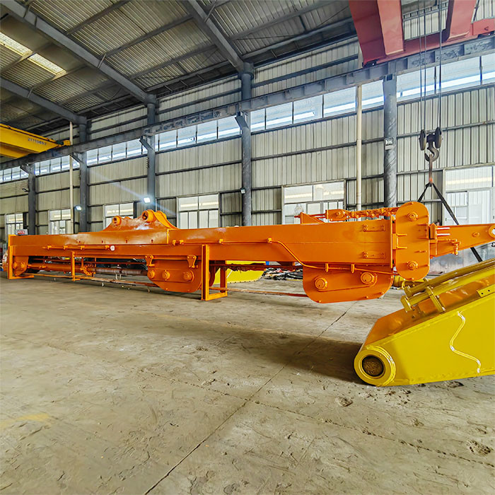 Telescopic Excavator Boom Telescopic Dipper Arm With Clamshell Bucket