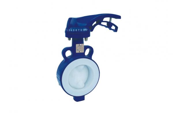 Quality High Temperature PTFE Lined Butterfly Valve Handled  Apply In Sea Water Sewage for sale