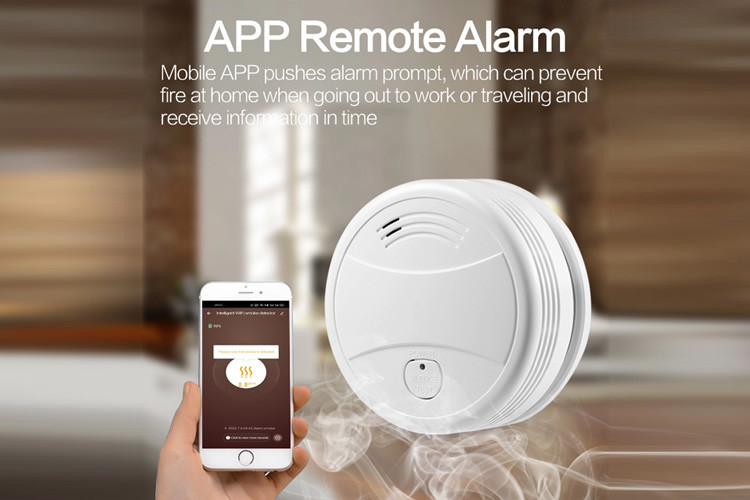 Lightweight Wireless Battery Smoke Alarm Detector , 9v Battery Fire Alarm