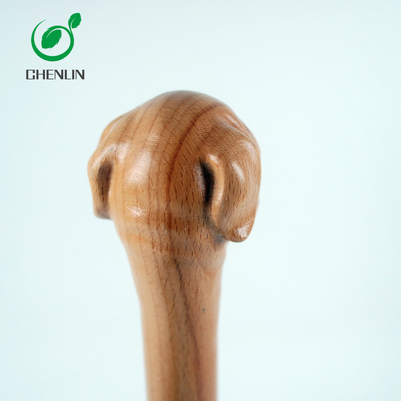 ISO9001 Fold Out Umbrella Wooden Handle , Curved Umbrella Handle Smooth Surface
