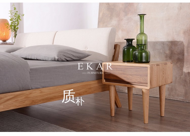 European Bedroom Furniture 4 Legs Wooden Bedside Night Stand Tables