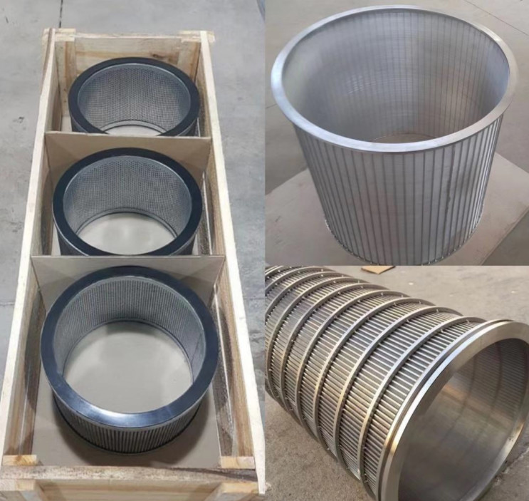 High Precision SUS316L 0.3mm Slot Wedge Wire Mesh Filter Element Flat