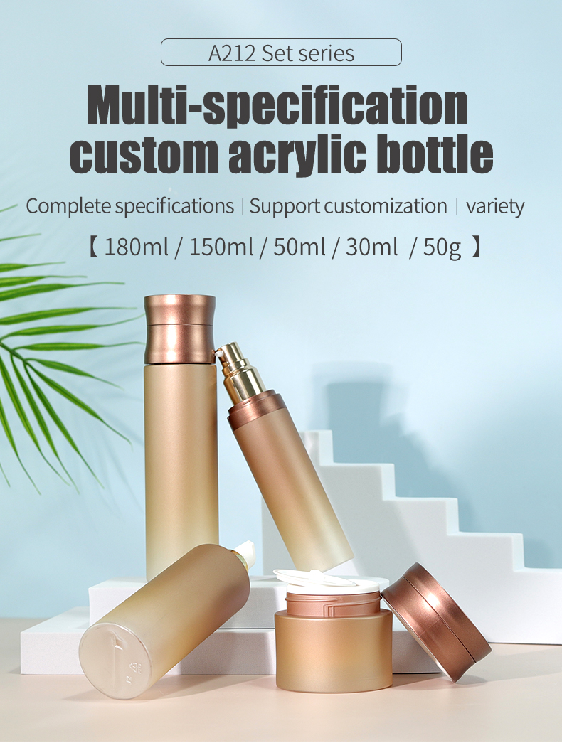 150ml Empty Skincare Jars Cosmetic Lotion Spray Pump Bottles With Acrylic Packaging Base Material Acrylic