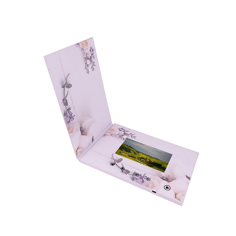 Personalized names LCD wedding photo album video for LCD video greeting card invitation