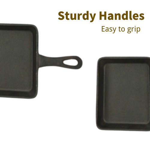 Cast Iron Deep Frying Pan With Lid Burn Proof 0.7/0.9kg